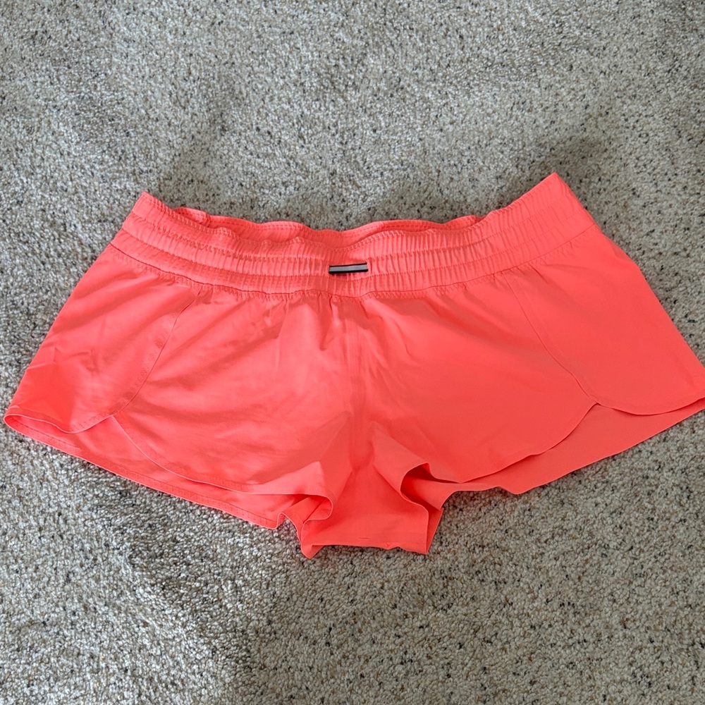 Lululemon Athletica Bright Coral Athletic Shorts